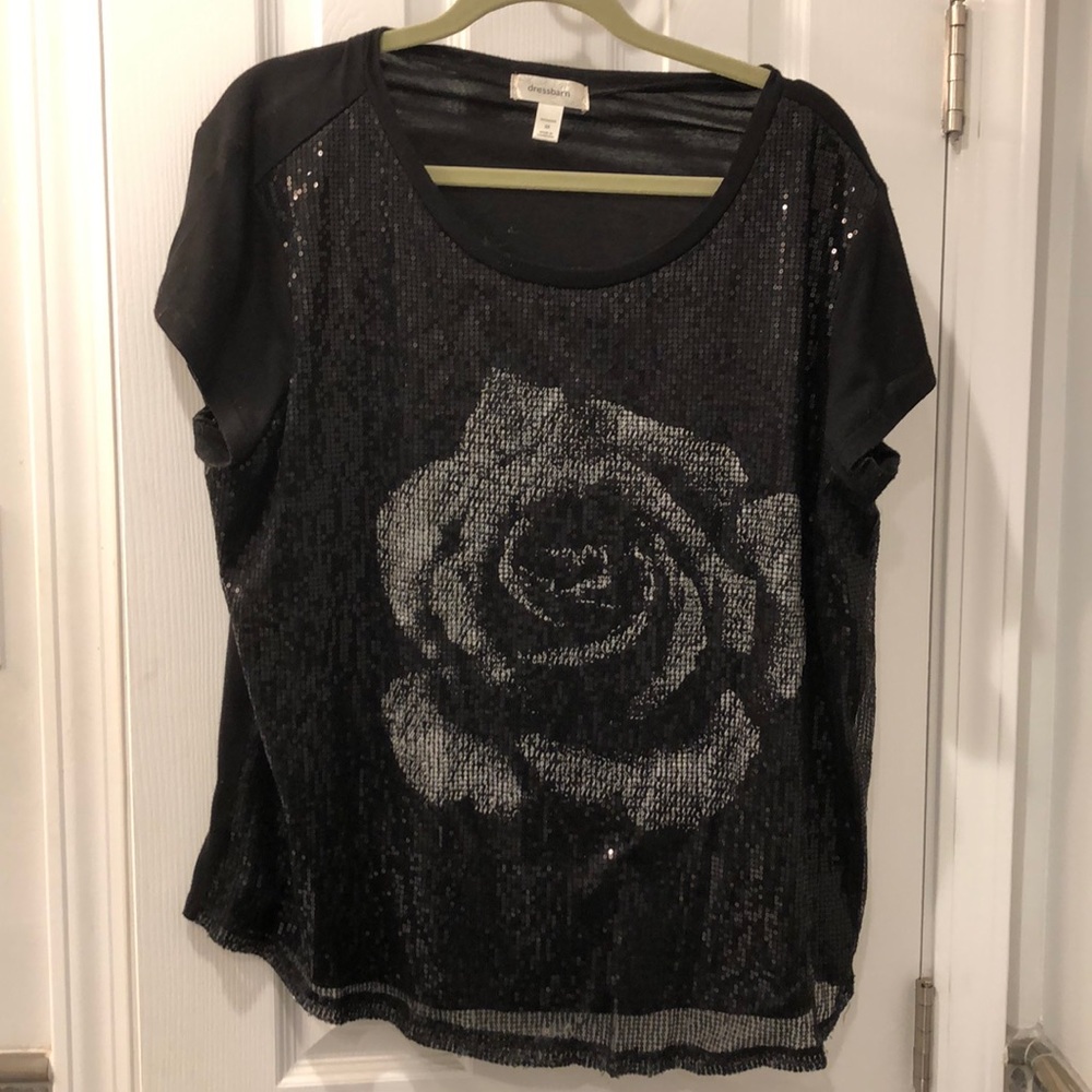 Black Top with sequins